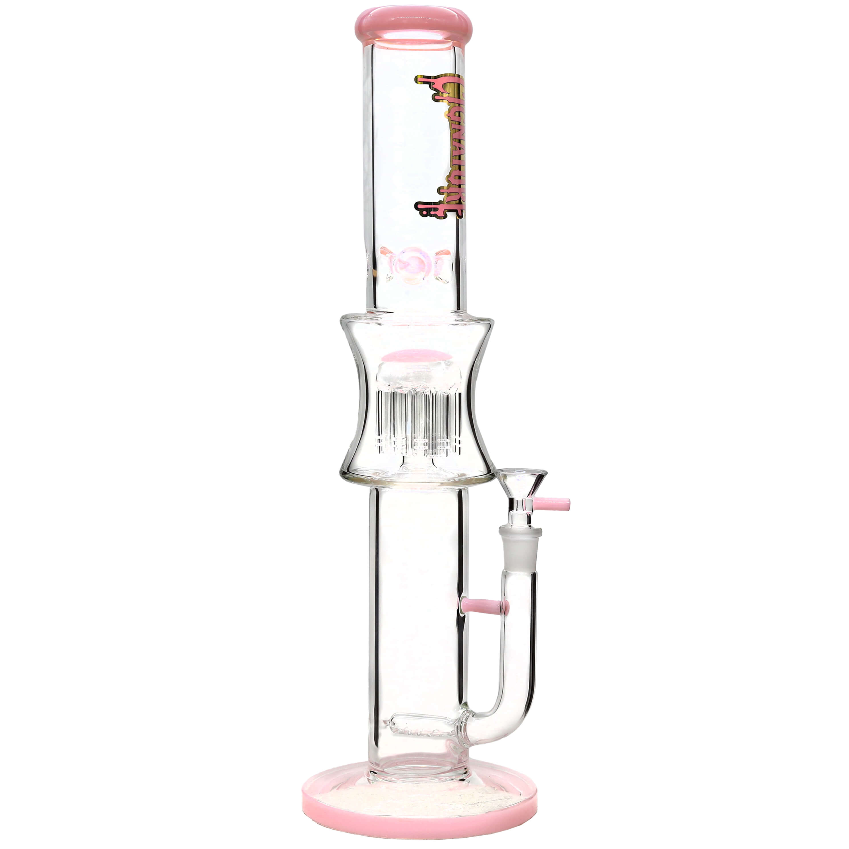 Cignature Slyme Color Tree Arm Perc Staright Waterpipe (MB-1305) | 18 inch | Assorted Colors product image